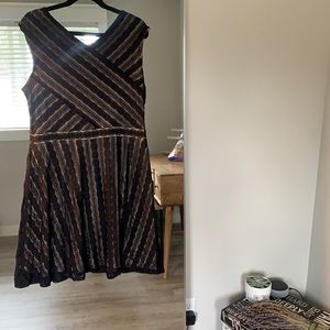 Signature Harper black lace dress. Size 16.